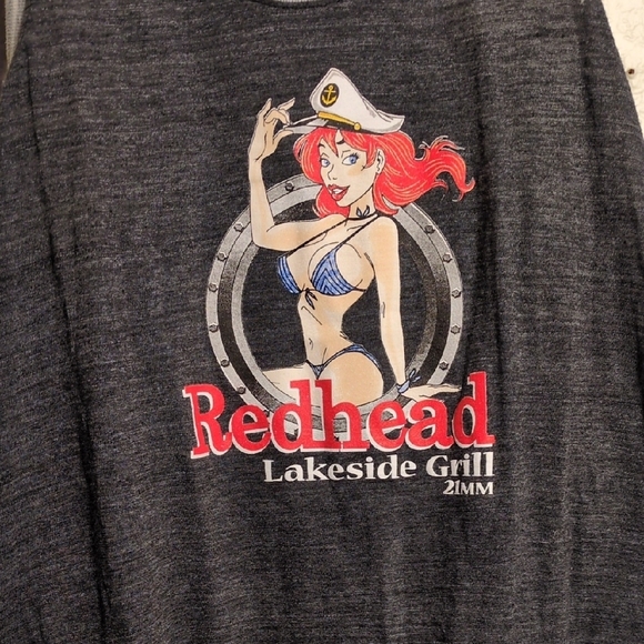 Gray Tank Top with Ringer Style Trim - Picture 3 of 6